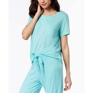 Jenni By Jennifer Moore Womens Graphic-Pocket Pajama T-Shirt Size XS